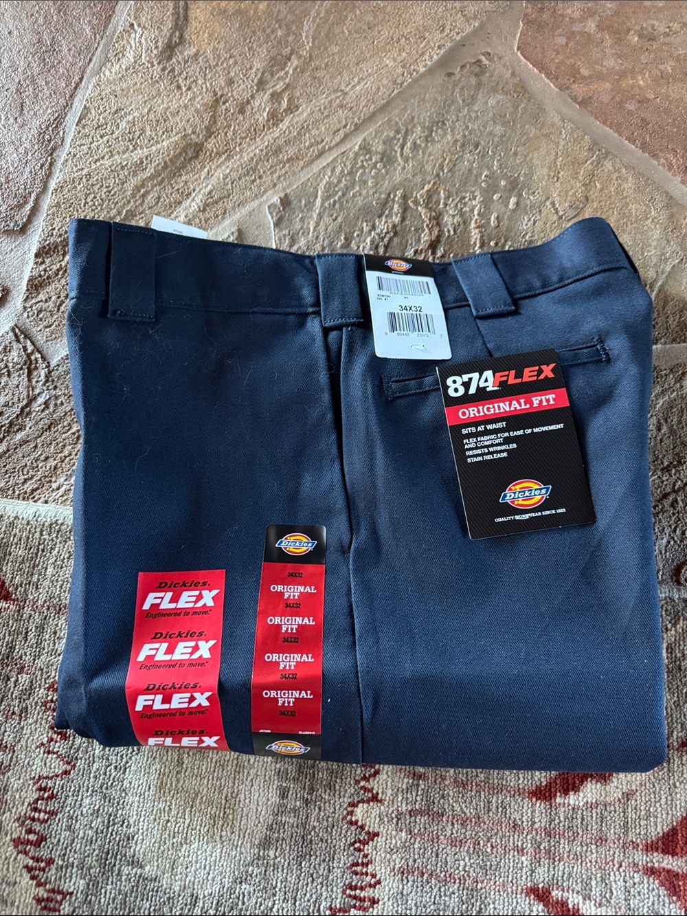 Dickies Navy Flex Original Fit Men’s Flat Front pants